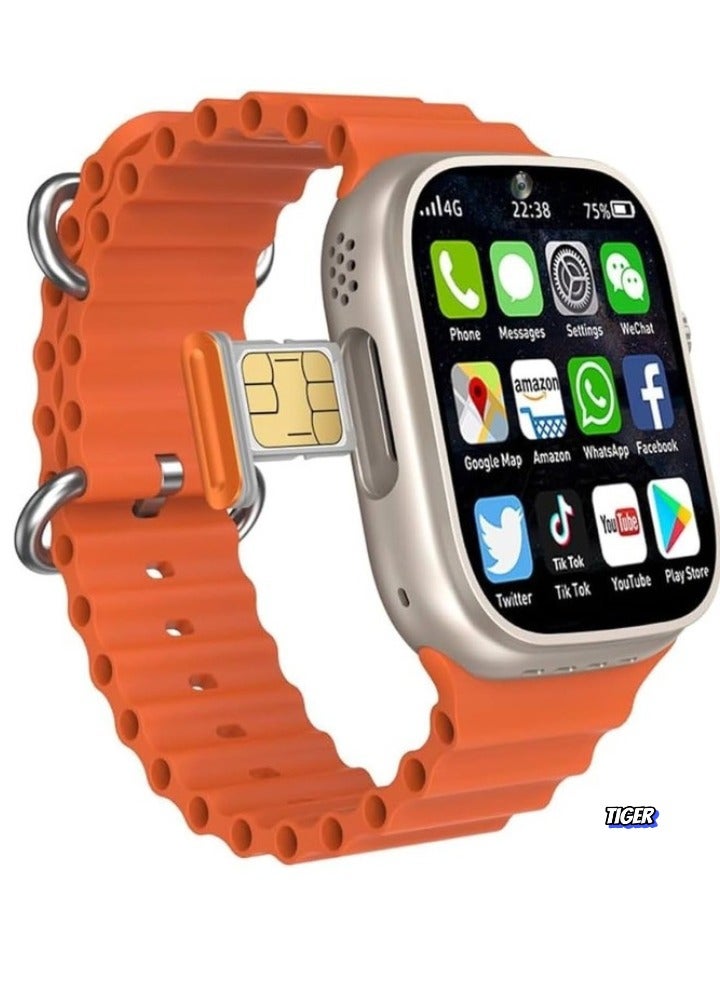 TIGER TU94 5G Android Smart Watch – SIM Slot, Multi-Application Support, Dual Straps, Fitness Tracker, Heart Rate Monitor, Waterproof, for Men and Women - Image 1