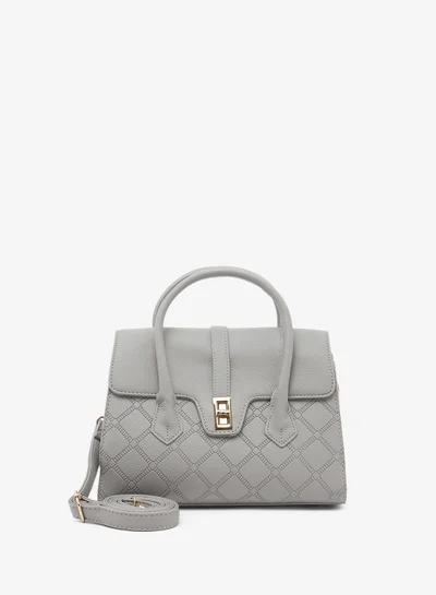 ELLA printed top handle satchel with strap
