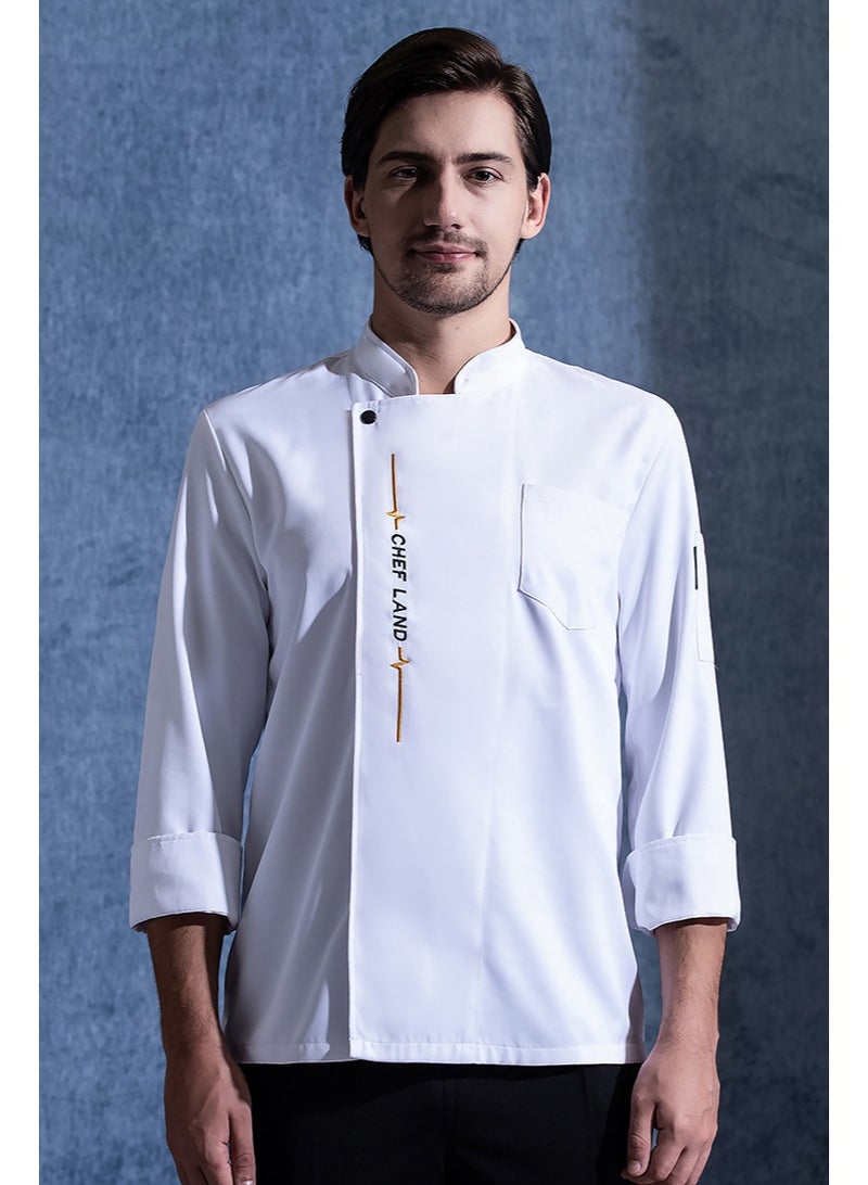 NIBEMINENT Kitchen Chef Uniform Chef Jackets Men Winter Work Clothes Works Jackets Cook Female Restaurant Clothes Workers Cook Clothes  - Image 1