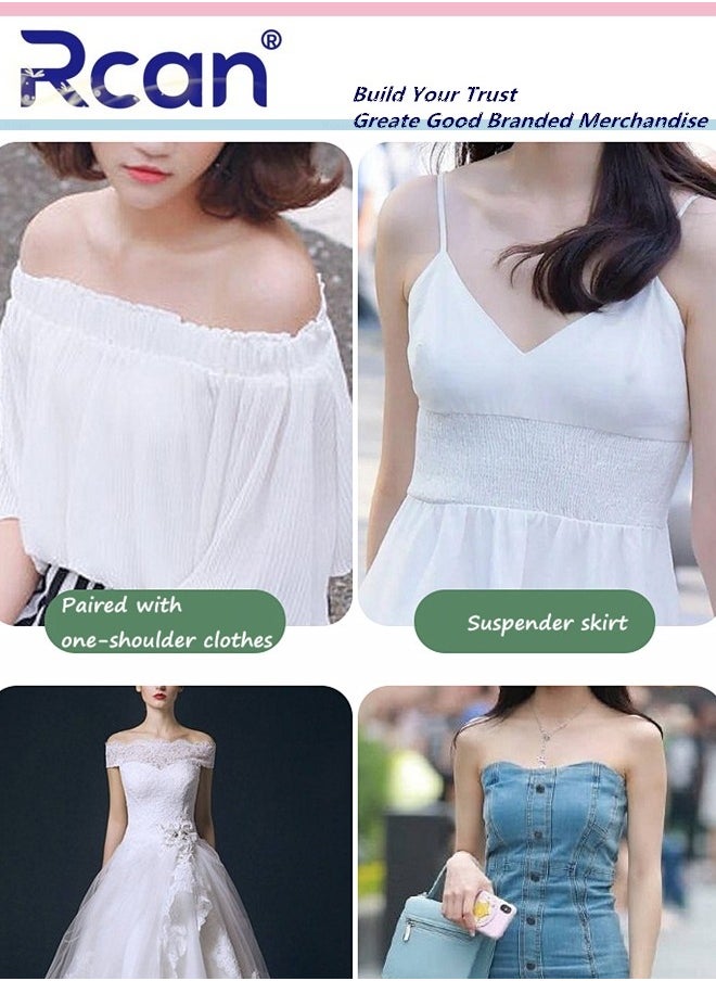 Rcan - Strapless Bra for Women Front Buckle Lift Bra No Rims Non-Slip Invisible Seamless Removable Shoulder Straps Tube Top Ladies Sweet and Comfortable Underwear for Wedding Sling One-Shoulder Dress - Image 1