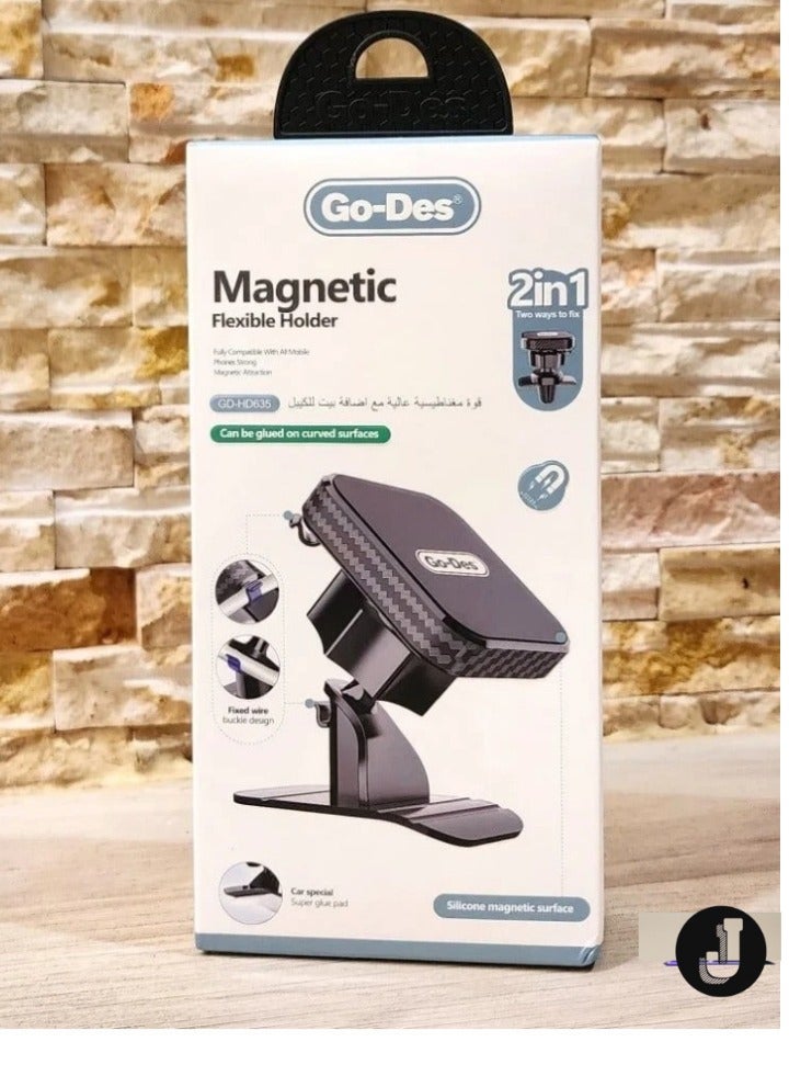 JAJEEK Magnetic Car Phone Holder – Secure Mount for iPhone, Android, and More, Dashboard & Air Vent Compatible - Image 2