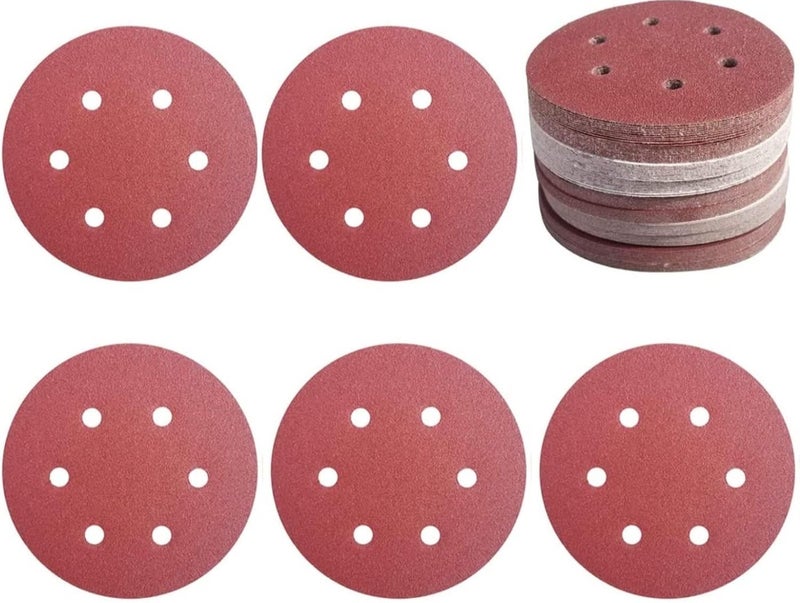 Apple Abrasives 4.5-Inch 6-Hole Hook and Loop Sanding Discs Grit-80, Pack of 100 - Image 5