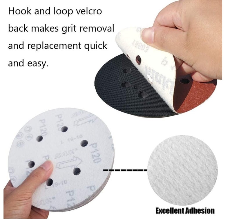 Apple Abrasives 4.5-Inch 6-Hole Hook and Loop Sanding Discs Grit-80, Pack of 100 - Image 4