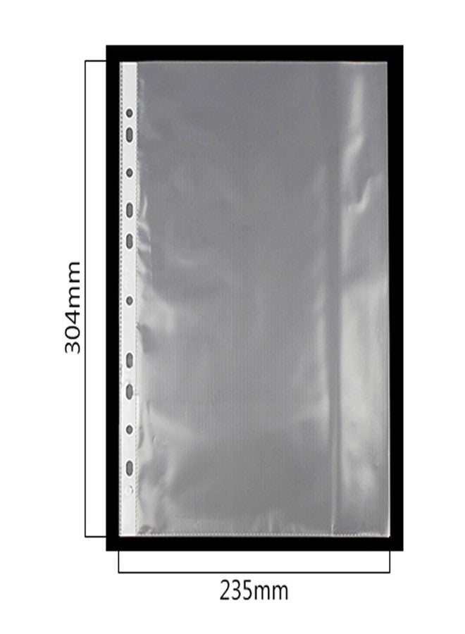 Calidaka A4 Punched Pocket, 100 Pages/pack Transparent Document Folder Wallets Sleeves - Image 2