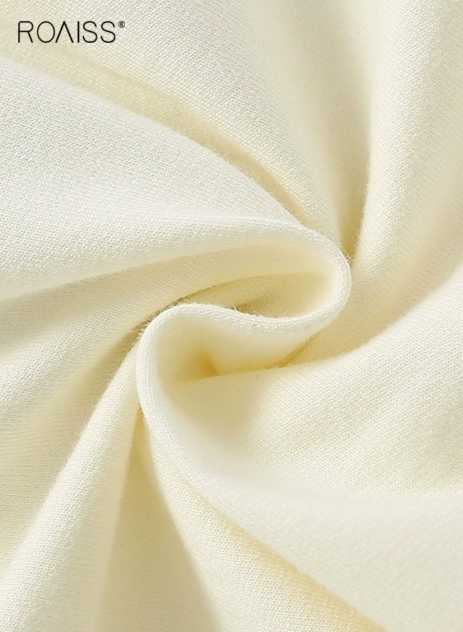 roaiss Toddler Girls Adorable Sweatshirt, Round Neck Puff Sleeve Pullover with Exquisite Printed Design, Skin-friendly Breathable Tops for Girls, Suitable for Daily Wear or Any Occasion - Image 5