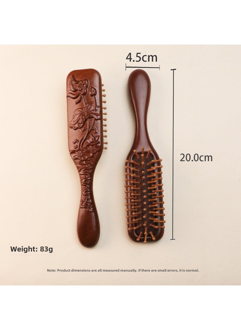 Generic Narrow Air Cushion Comb Massage Wooden Portable Lotus narrow air cushion comb 