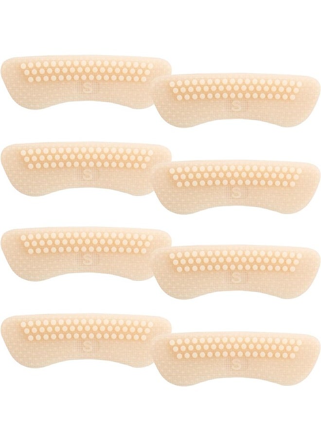 Heel Grips for High Heels Cushions, 4 Pairs Silicone Shoe Inserts Pads, Heel Pads for Shoes, Self Adhesive Heel Cushion Inserts, 4D Soft Strong Sticky Thin Rel Heel Protector (Flesh)