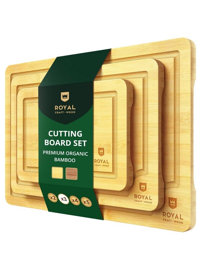 Royal Craft Wood ROYAL CRAFT Wood IBS Cutting Choutcher Block), Cheese and Vegetables, Kitchen | Anti Microbial Heavy Duty Serving Tray w/Handles (Natural) (S)  - Image 1
