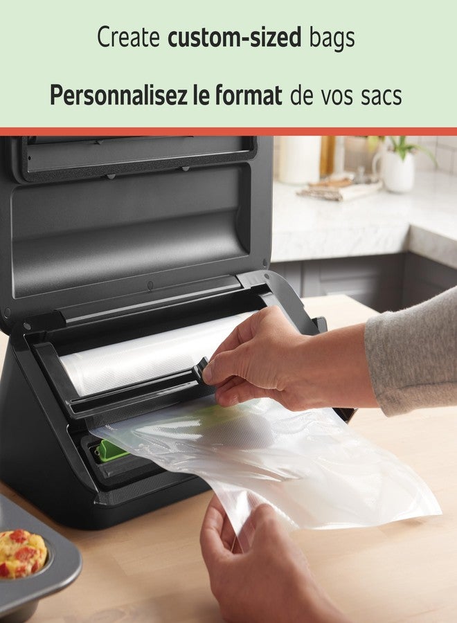 فود سيفر أكياس FoodSaver لإغلاق الطعام بالتفريغ الهوائي، لفائف لتخزين الطعام المحكم الإغلاق والطهي بتقنية Sous Vide، 8 بوصات × 20 قدمًا (عبوة من قطعتين) - Image 3