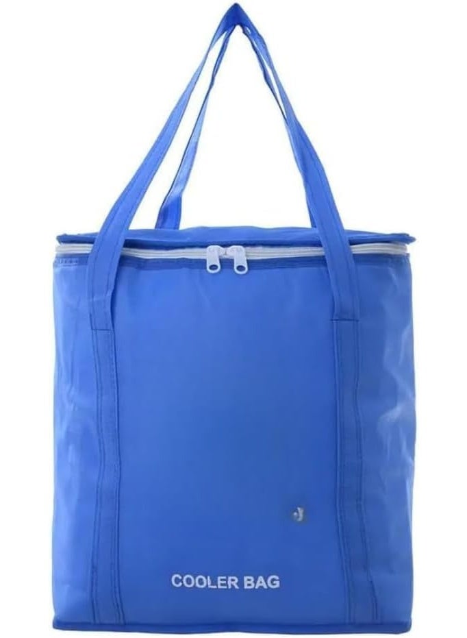 Large Thermal Storage Bag for Food and Beverages 20L Insulated Cooler Bag with Thermal Foil Lining for Travel, Picnics, Camping, and Trips 35 x 30 x 20 cm - Image 1