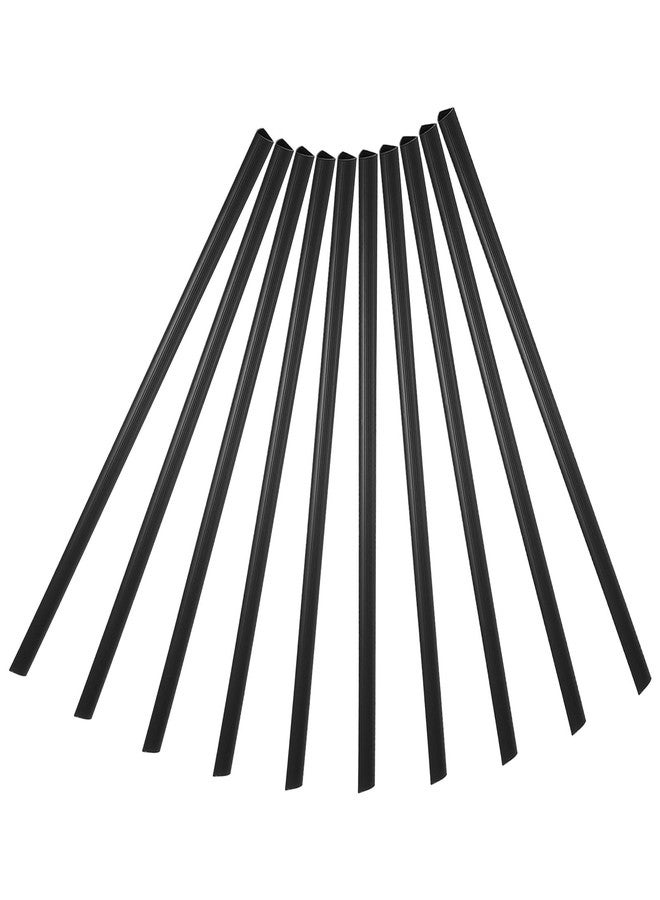 PATIKIL 10mm Binding Bars, 10 Pcs Plastic Binding Bars Slide Grip 70 Sheets Capacity A4 Binding Bars for Report Cover Office Study, Black - Image 1