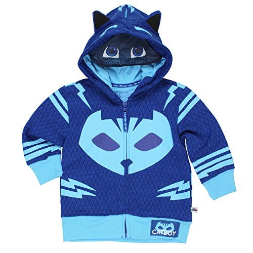 PJMASKS Little Boys' Toddler Catboy Hoodie, Blue, 3T - Image 3