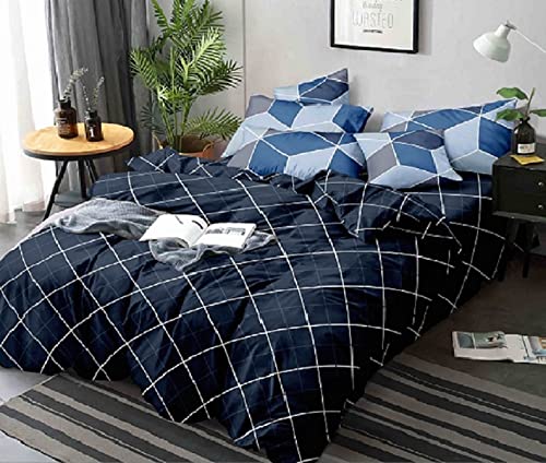 Laying Style™Soft Microfiber Glace Cotton Printed Double Duvet/Quilt/Razai/Comforter Cover 90"x 100" Inches Multicolor - Image 1