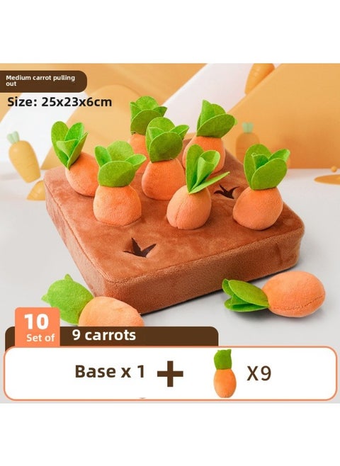 Radish-pulling Toy Babies Can Chew Early Education Babies Over 6 Months Old 0-1 Year Old 2 And A Half 3 Children 8-Color:Medium Size Radish (including 9 Radish)