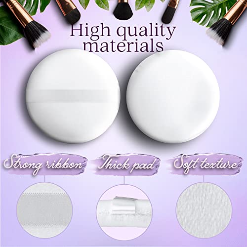 NextClimb Extra Large 4.5” White 100% Cotton Powder Puff for Makeup, Round, Comfortable to Hold - Image 5