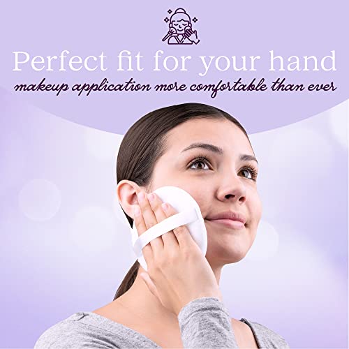 NextClimb Extra Large 4.5” White 100% Cotton Powder Puff for Makeup, Round, Comfortable to Hold - Image 4