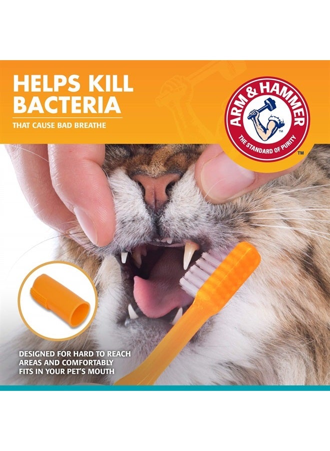 Arm & Hammer for Pets Dental Kit for Cats | Eliminates Bad Breath | 3 Piece Set Includes Cat Toothpaste, Cat Toothbrush & Cat Fingerbrush in Tasty Tuna Flavor,2.5 ounces - Image 3