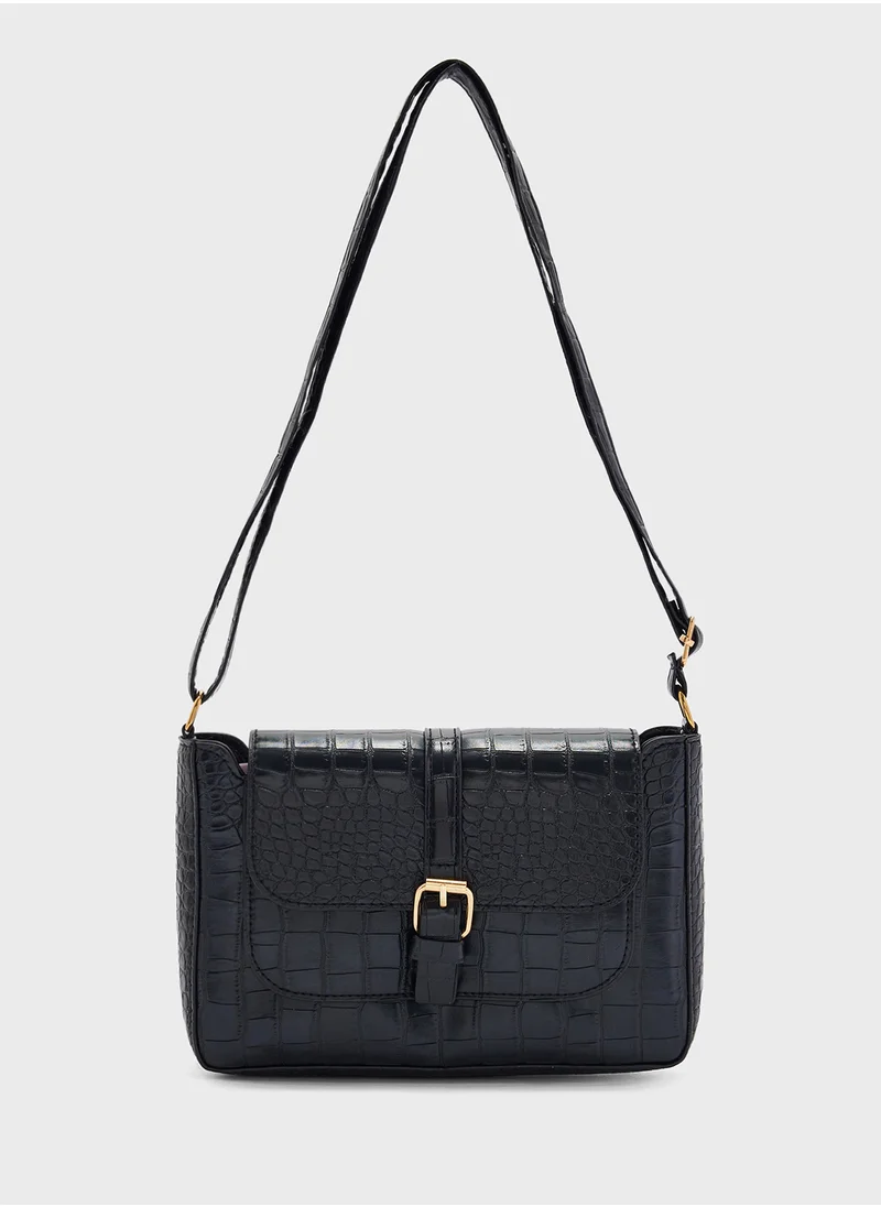 ايلا Croc Detail Mini Crossbody Bag