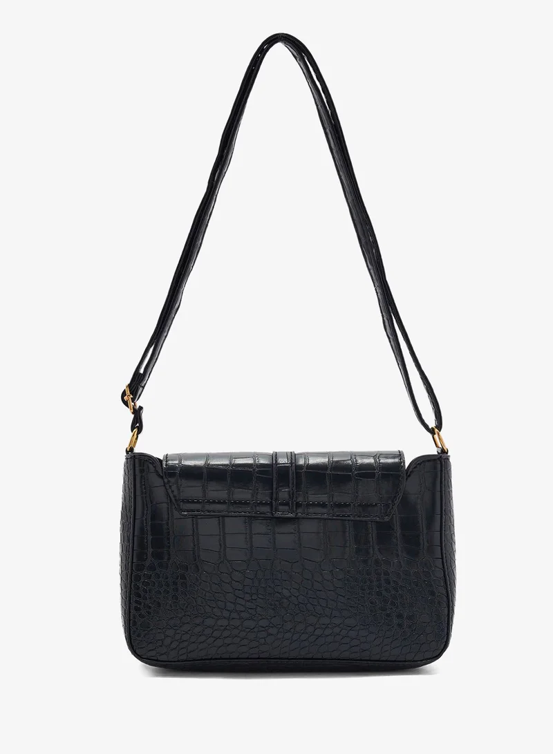 ELLA Croc Detail Mini Crossbody Bag