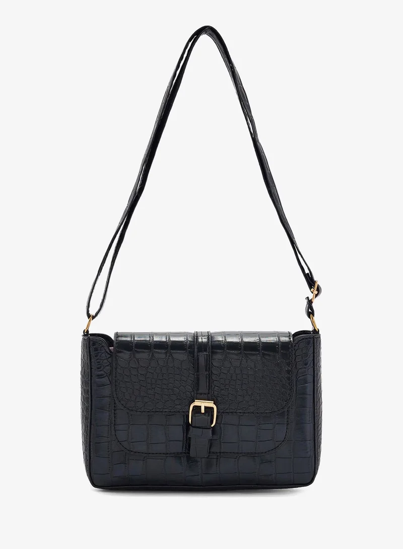 ELLA Croc Detail Mini Crossbody Bag