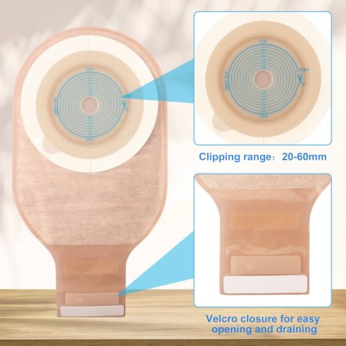 Evenpop Colostomy Bags - Portable & Comfortable, 40 PCS Skin-Friendly Ostomy Bag for Kids/Adults, One Piece with Closure Colostomy Supplies, 20-65mm Cut-to-Fit, Easy to Use - Image 5