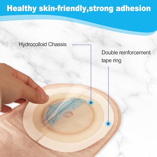 Evenpop Colostomy Bags - Portable & Comfortable, 40 PCS Skin-Friendly Ostomy Bag for Kids/Adults, One Piece with Closure Colostomy Supplies, 20-65mm Cut-to-Fit, Easy to Use - Image 4