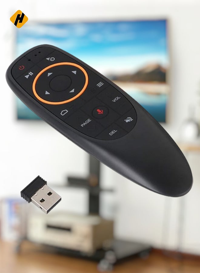 HuHa Wireless Remote Control With Usb Receiver Voice Control For Android -Smart Tv Pc Laptop Notebook Black  - Image 1
