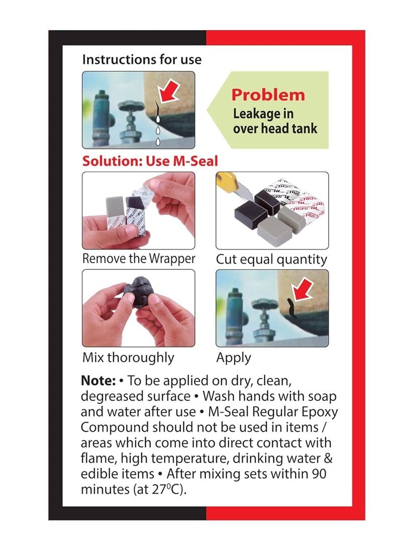 بيديلايت إم سيل مركب إيبوكسي متعدد الاستخدامات لاصق قوي لإغلاق وإصلاح وبناء الأسطح مقاوم للماء مناسب للمعادن والبلاستيك والخشب والسيراميك معجون إصلاح متين متعدد الأسطح - Image 3