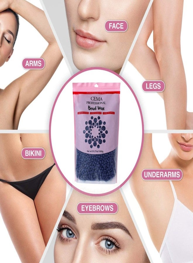CEMA Professional Bead Wax, 1000g, High Flexibility Hair Removal Wax, No Strips Required - Image 3