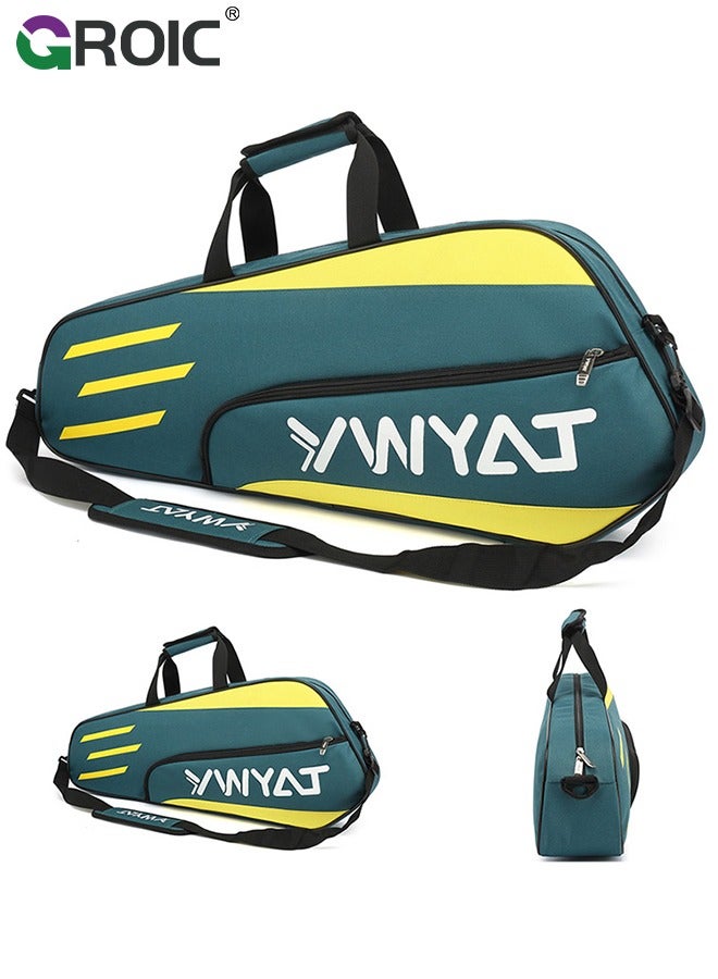 GROIC Tennis Racket Bag Badminton Racket Bag (3-5 Racquet), Duffel Backpack Shoulders Bag Handbag Equipment Tote Bag with Detachable Strap and Protective Compartment,Large-capacity Badminton Racket Bag - Image 1
