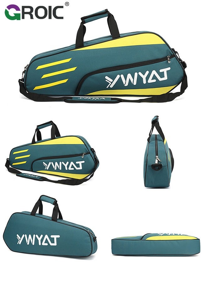 GROIC Tennis Racket Bag Badminton Racket Bag (3-5 Racquet), Duffel Backpack Shoulders Bag Handbag Equipment Tote Bag with Detachable Strap and Protective Compartment,Large-capacity Badminton Racket Bag - Image 5