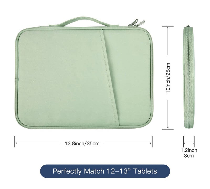 CASEDAO 12.9 Inch Tablet Sleeve Bag for 2025 2024 iPad Pro M5 M4/iPad Air M2 13"/Pro 12.9",Samsung Galaxy Tab S9+Plus,S8+,S7+ Plus,S7 FE 12.4"Carrying Case,Surface Pro 11 Snapdragon,10,9,8,X,7+,7,6 Bag-Green - Image 2