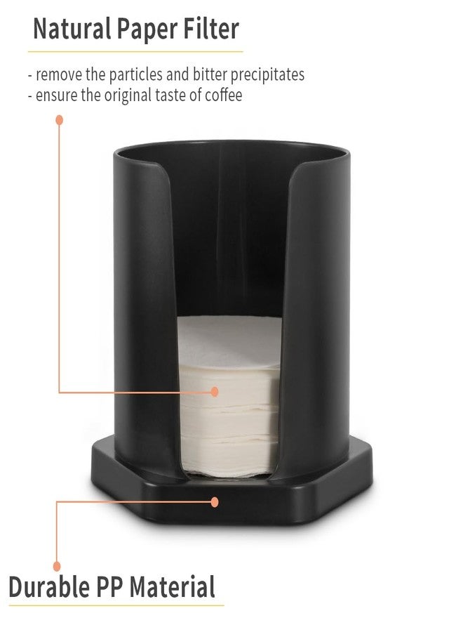 كافيهماسي حامل فلاتر قهوة CAFEMASY مع 200 فلتر ورقي، متوافق مع ماكينة إسبرسو Aeropress XL، فلاتر قهوة دائرية بديلة للاستخدام مرة واحدة مع حامل، مجموعة ملحقات قهوة - Image 3