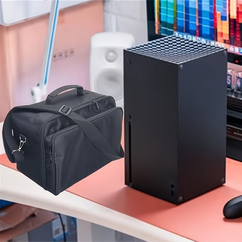 حقيبة تخزين سوداء لمنصة Xbox Series X وألعابها وكابلاتها وملحقاتها - Image 4