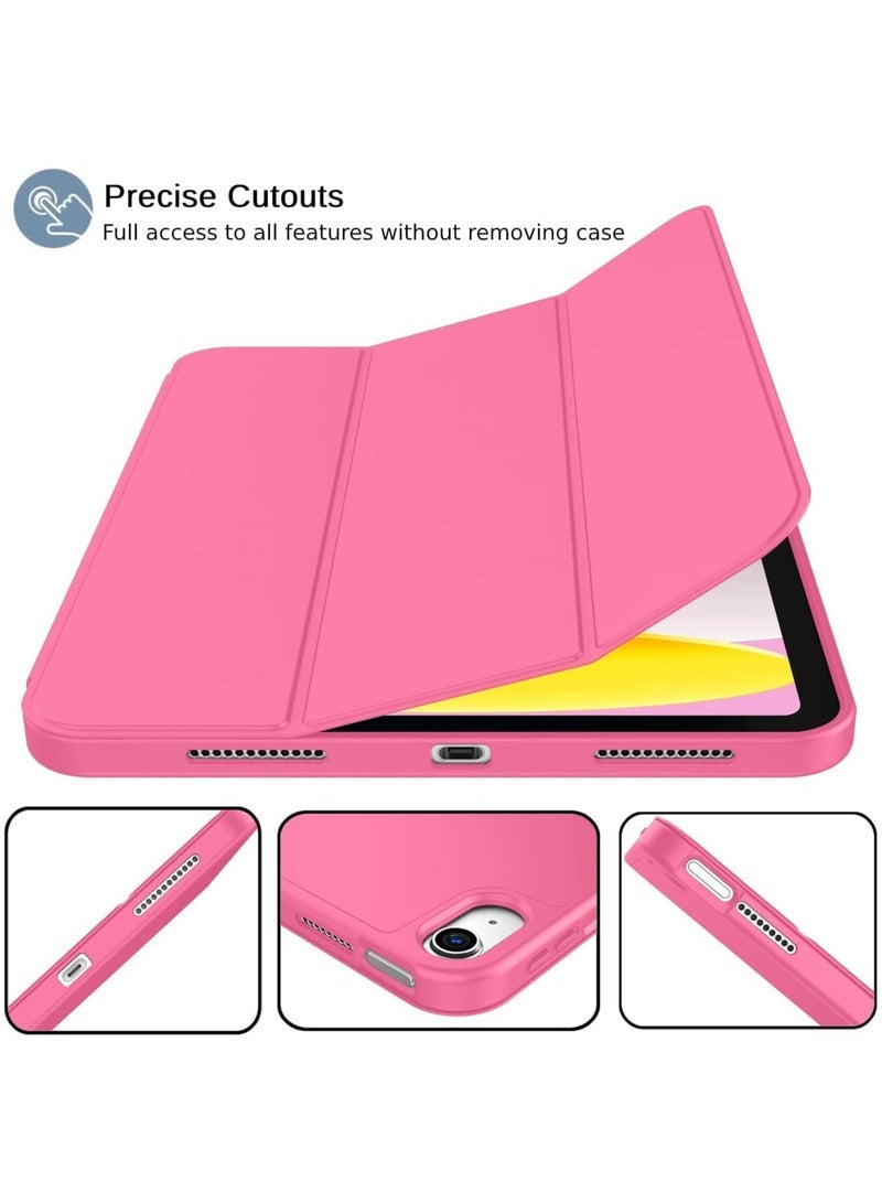 SmartGrist New iPad 10.9 Inch Case 2022 (10th Gen) with Pencil Holder - Trifold Stand Smart Case with Soft TPU Back, Auto Wake/Sleep - Watermelon - Image 3