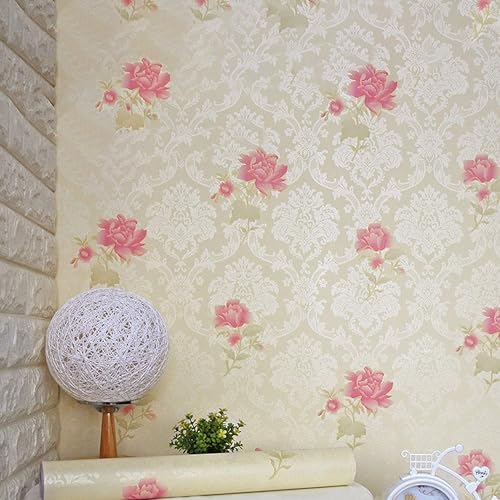 ROSASTELLA Self Adhesive Decorative Peel Stick Waterproof Floral Wallpaper Wall Decor Removable Wall Paper for Living Room Hall Decoration PVC Vinyl DIY Contact Paper45x304cm (Floral) - Image 2