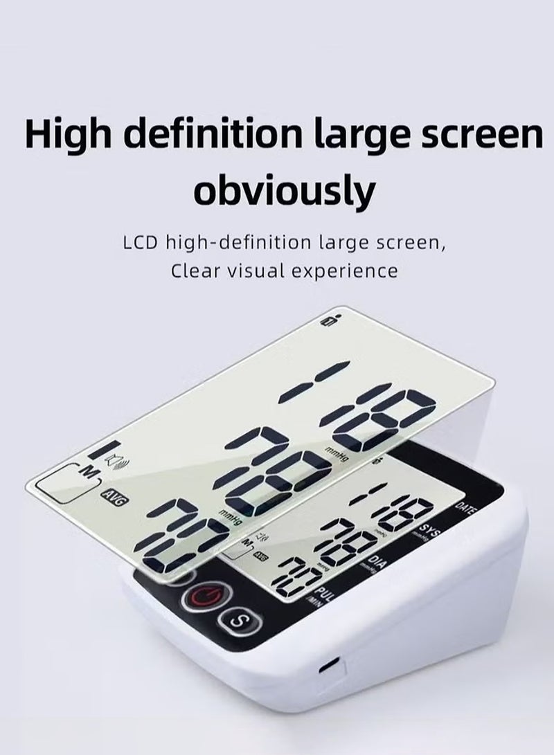 هيروكس جهاز قياس ضغط الدم الرقمي، جهاز مراقبة ضغط الدم للذراع العلوي مع سوار واسع النطاق للاستخدام المنزلي، معصم قابل للتعديل، كشف ضربات القلب غير المنتظمة، ارتفاع ضغط الدم، جهاز مراقبة ضغط الدم - Image 2