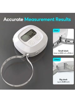 Excefore Tape Measure for Body, Smart Bluetooth Digital Measuring Tape with App, Retractable Function, Accurate Measurement Tape for Weight Loss, Muscle Gain, Fitness Bodybuilding, Inches & CM  - Image 2