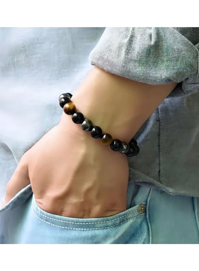 لوكشري كونسبت اسوارة طاقة مكونة من 3 انواع من الاحجار الكريمة مناسبة للجنسين - Image 2