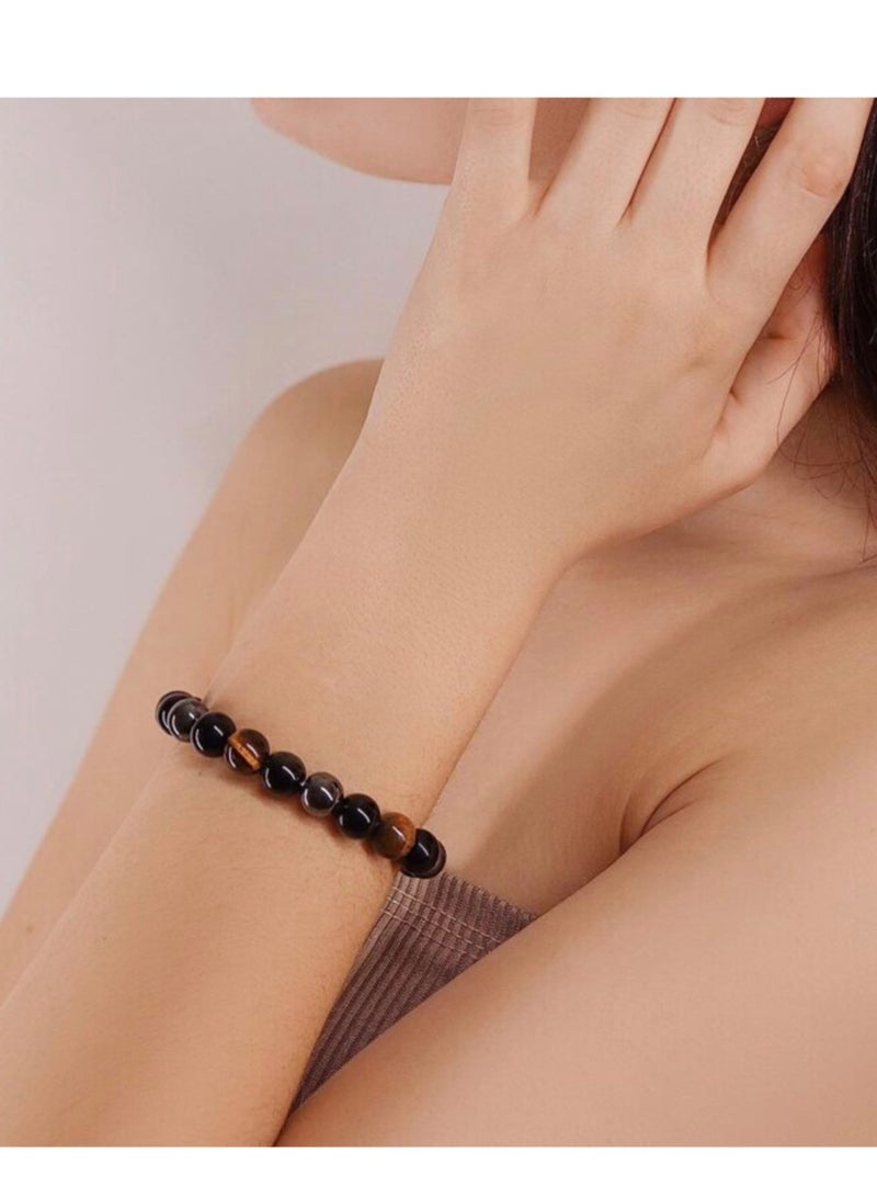 لوكشري كونسبت اسوارة طاقة مكونة من 3 انواع من الاحجار الكريمة مناسبة للجنسين - Image 3