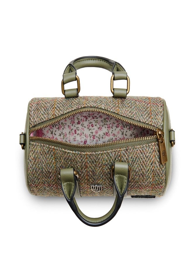 Islander® The Mini Duffel - Ladies Small Shoulder Bag with Harris Tweed (Chestnut Herringbone) - Image 4