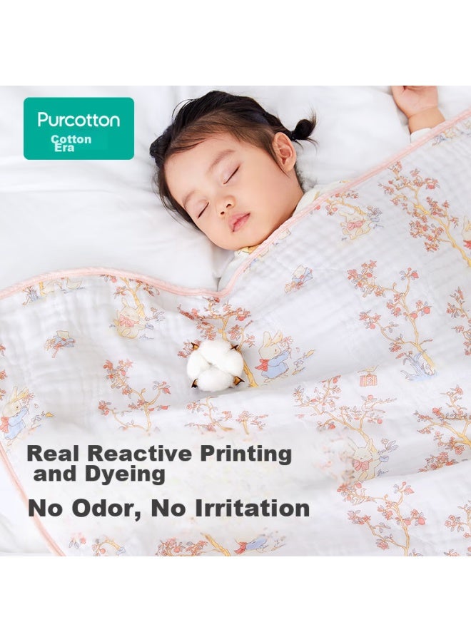 Purcotton Baby Bath Towel, Gauze Bath Towel, Pure Cotton Absorbent, Extra Large And Thick, Newborn Baby Blanket, Towel, 105*105cm - Image 3
