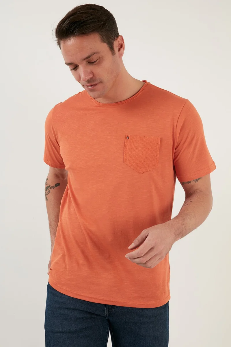 بوراتي 100% Cotton Slim Fit Crew Neck Pocket T Shirt Men's T Shirt 5902000