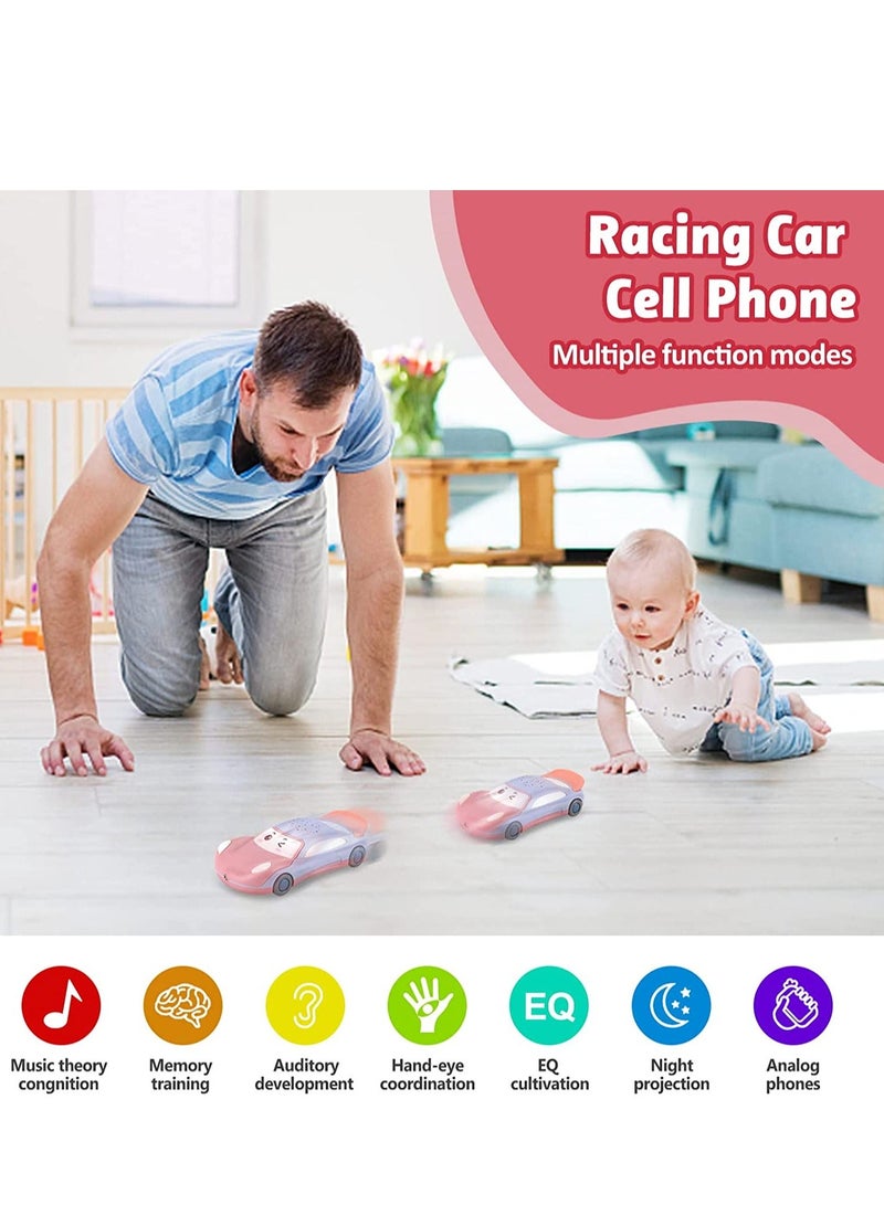 Baby Cell Phone Toy for 1 Year Old Boy, Multi Function Car Toy with Music, Star Projector, Kids Pretend Phone for Learn Call Chat, Early Education Phone Toy for 1 2 3 Year Old Toddler Girl Boy  - Image 3