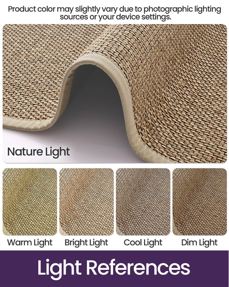 DEXI Ultra Thin Entryway Indoor Door Mat 32x48, Non Slip Rubber Backing Inside Entry Mat, Low Profile Easy Clean Dirt Trapper Doormat for Inside Entrance Patio, Beige - Image 3