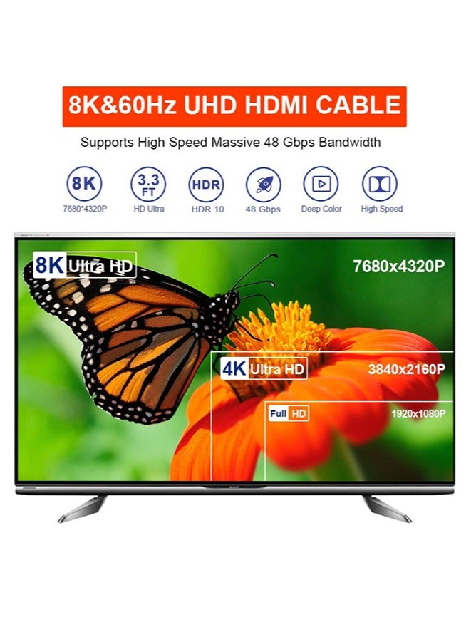 8K@60Hz 3m HDMI Cable 2.1 48Gbps HDMI to HDMI Cable for TV Computer - Image 5