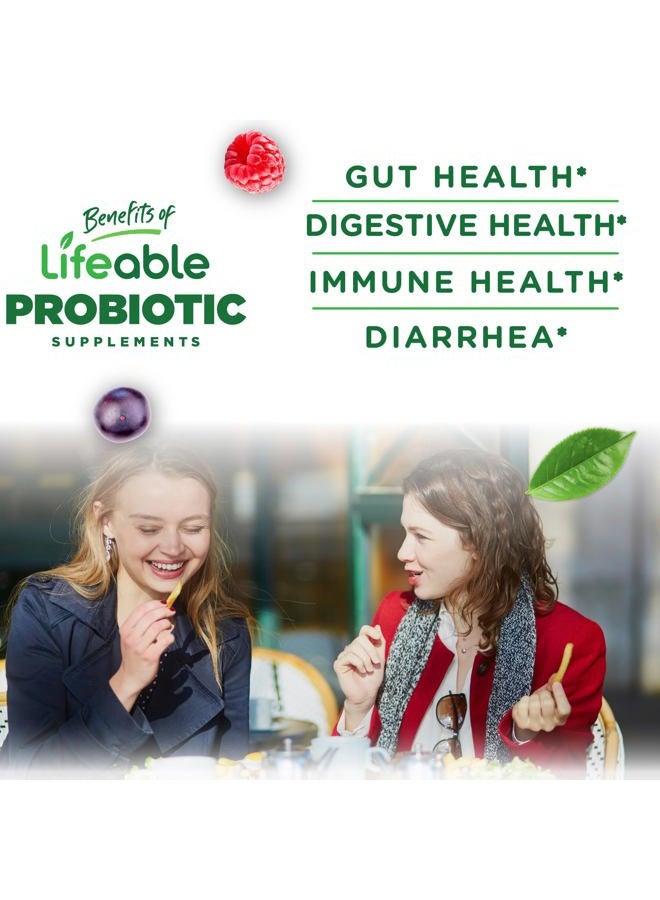 Lifeable Probiotics - 2 Billion CFU - Great Tasting Natural Flavor Gummy Supplement - Gluten Free Vegetarian Probiotic Chewable - for Gut Health and Immune Support - for Adults, Man Women - 90 Gummies - Image 3