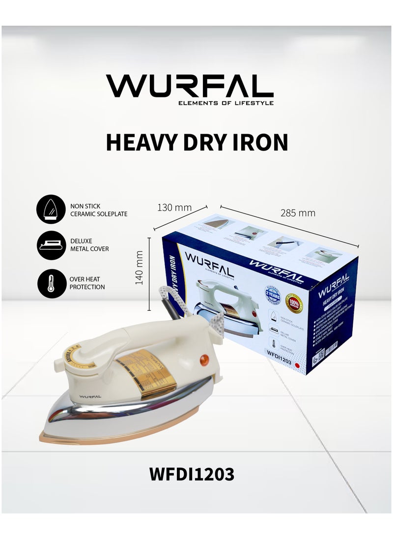 WURFAL Heavy Dry Iron Box With Temperature Settings Dial
