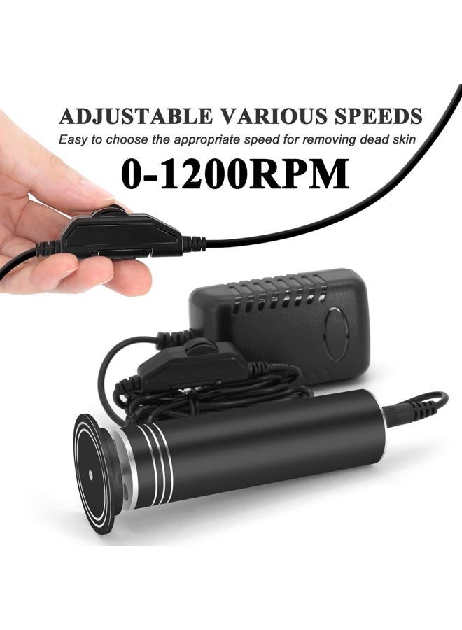 I·B·N G Upgraded Electric Callus Remover for Feet (Adjustable Speed) Professional Electric Foot File Foot Sander Foot Grinder for Dead Skin Pedicure Tools with 60 Replaceable Sandpaper, Black - Image 2