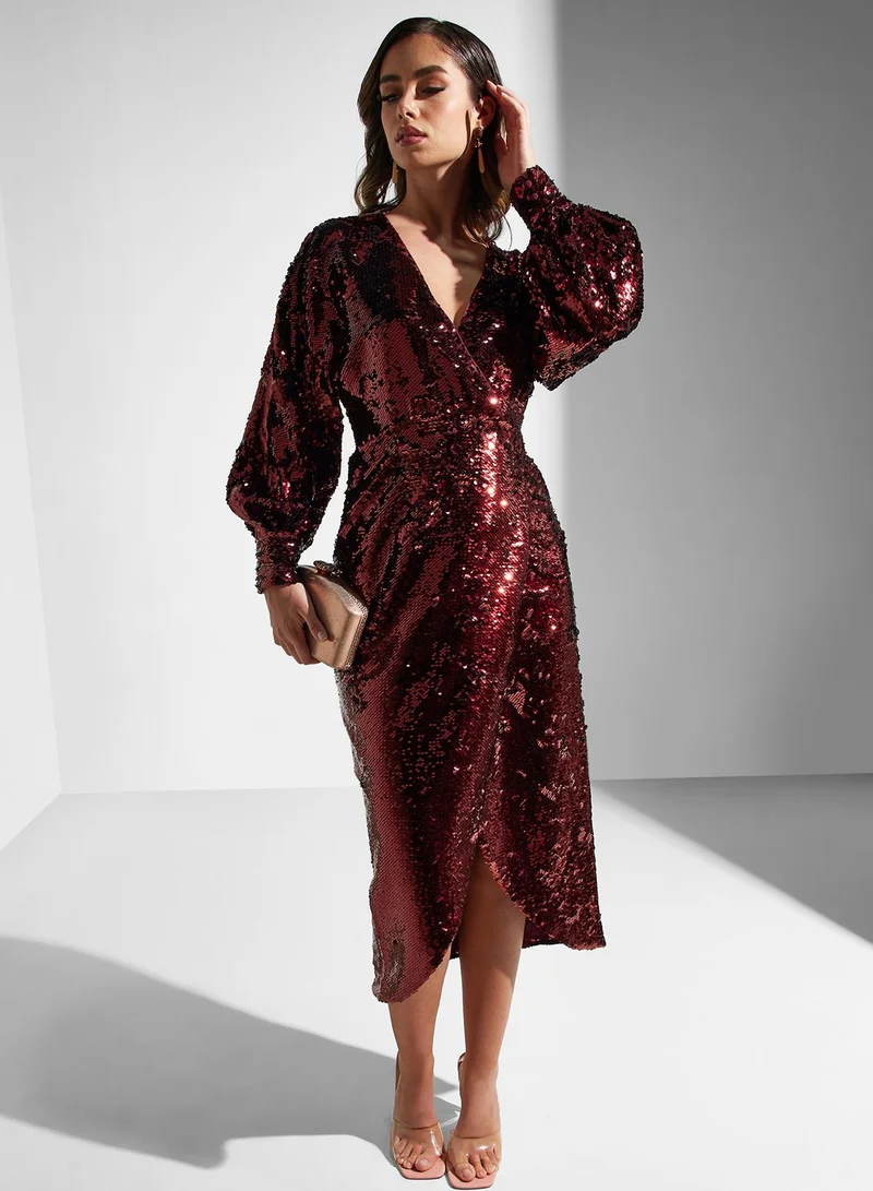 Ted Baker Sequin Wrap Dress